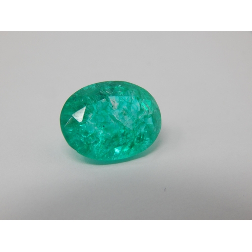 228 - A 8.92 Oval Cut Emerald with G.I.L Certificate of Authenticity