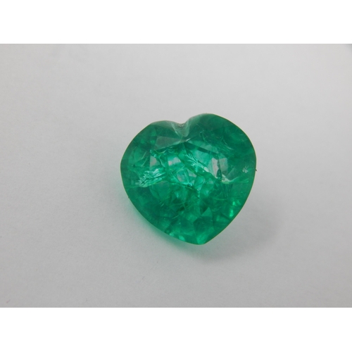 407 - A 10.30ct Heart Shape Emerald with G.I.L Certificate of Authenticity.