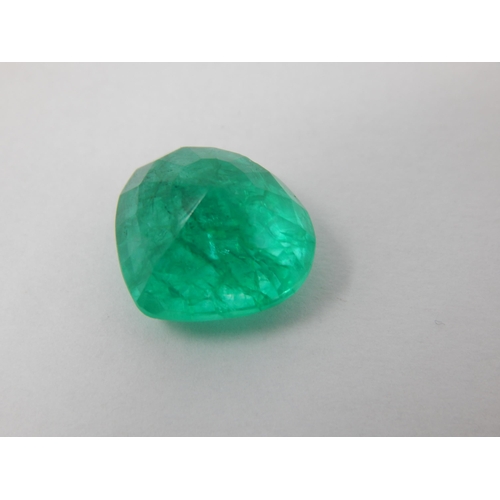 408 - A 9.22ct Heart Shape Emerald with G.I.L Certificate of Authenticity.