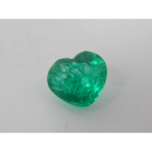 410 - A 8.92ct Heart Shape Emerald with G.I.L Certificate of Authenticity.