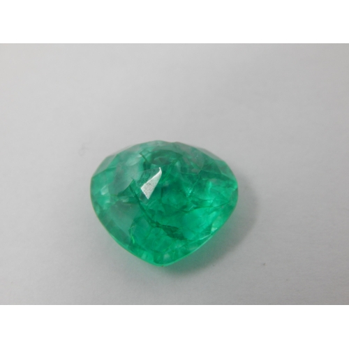 410 - A 8.92ct Heart Shape Emerald with G.I.L Certificate of Authenticity.