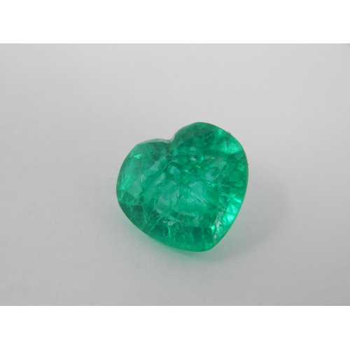 411 - A 9.12ct Heart Shape Emerald with G.I.L Certificate of Authenticity.