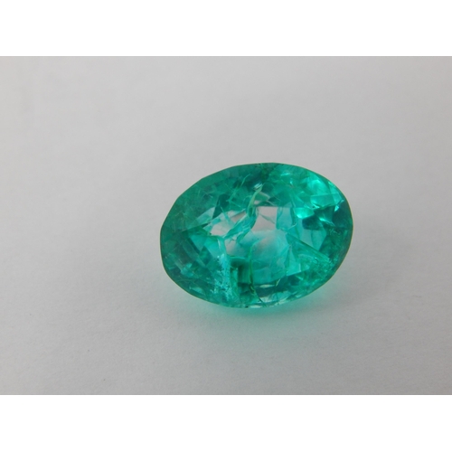 414 - A 8.67ct Oval Cut Emerald with G.I.L Certificate of Authenticity.