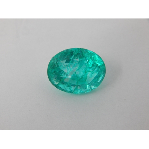 416 - A 10.96ct Oval Cut Emerald with G.I.L Certificate of Authenticity.