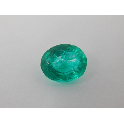 417 - A 8.65ct Oval Cut Emerald with G.I.L Certificate of Authenticity.