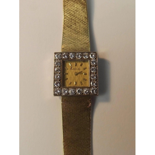 232 - 18ct Gold & Diamond Kutchinsky Ladies Wrist Watch  c.1967

A stunning ladies manual wristwatch of 18... 