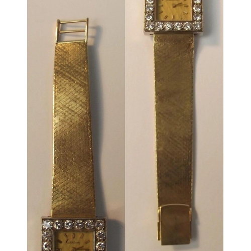 232 - 18ct Gold & Diamond Kutchinsky Ladies Wrist Watch  c.1967

A stunning ladies manual wristwatch of 18... 