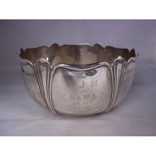 236 - Large Engraved Sterling Silver Bowl ~

An elegant circular silver bowl with engraved dedication:

‘F... 