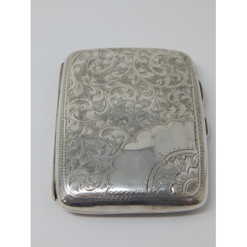 238 - Victorian Silver Cigarette Case: Hallmarked Birmingham 1899 by THH & Co: Weight 60.3g