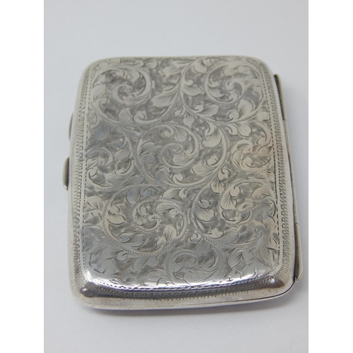 238 - Victorian Silver Cigarette Case: Hallmarked Birmingham 1899 by THH & Co: Weight 60.3g