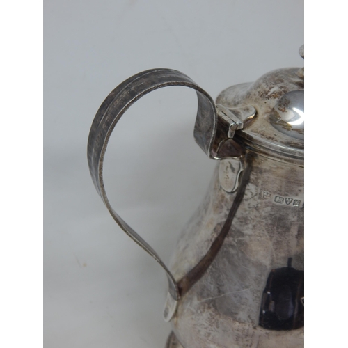 301 - Edwardian Silver Coffee Pot Hallmarked Chester 1907 by Nathan & Hayes: Height 20cm: Weight 640g