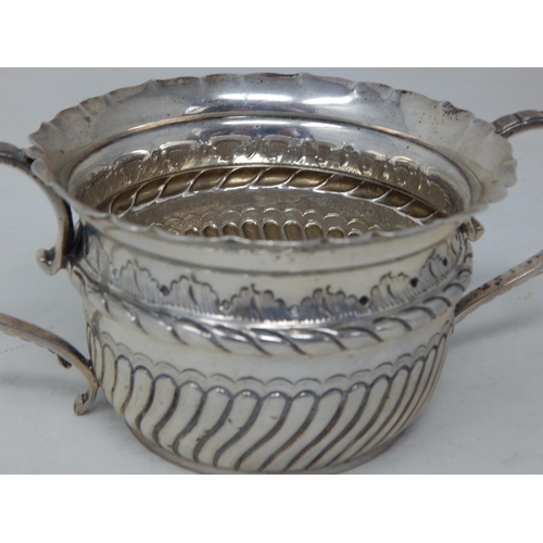 309 - Victorian Silver Twin Handled Bowl Hallmarked Birmingham 1882 by Stokes & Ireland: Weight 176g