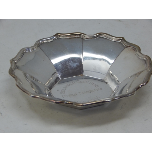 313 - Silver Bon Bon Dish Hallmarked Birmingham 1952 by Adie Brothers: Measures 11.5cm diameter: Weight 54... 