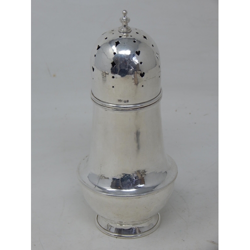 318 - Large Silver Sugar Shaker Hallmarked Sheffield 1987 by CAP: Measures 17cm high: Weight 178g