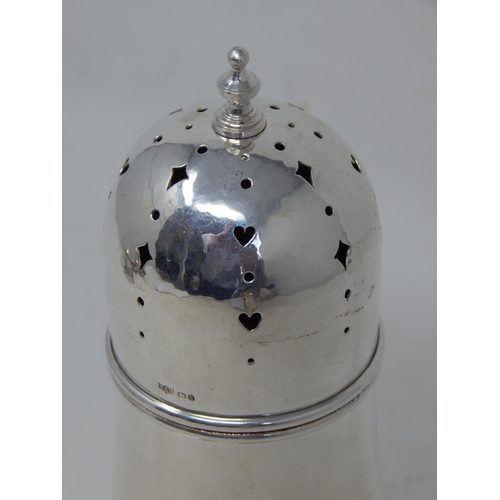 318 - Large Silver Sugar Shaker Hallmarked Sheffield 1987 by CAP: Measures 17cm high: Weight 178g