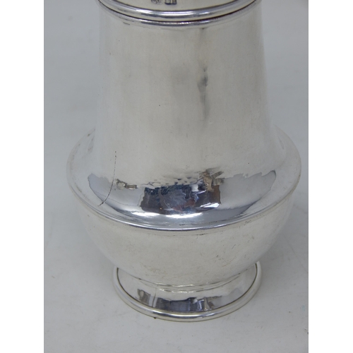 318 - Large Silver Sugar Shaker Hallmarked Sheffield 1987 by CAP: Measures 17cm high: Weight 178g