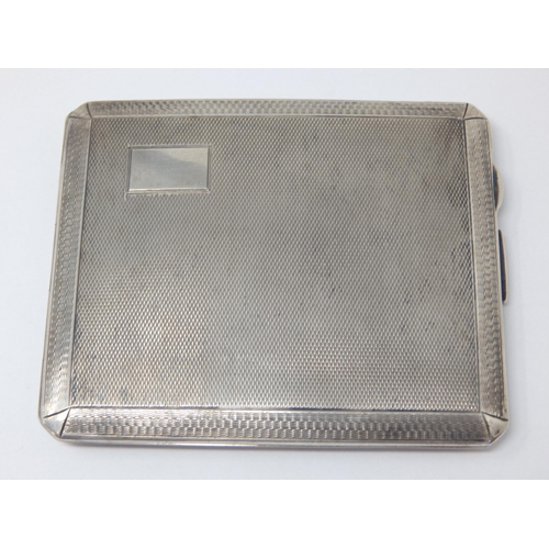 332 - Silver Cigarette Case Hallmarked Chester 1932 by Turner & Simpson: Measures 9.8cm x 8.2cm: Weight 10... 