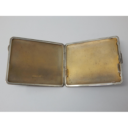 332 - Silver Cigarette Case Hallmarked Chester 1932 by Turner & Simpson: Measures 9.8cm x 8.2cm: Weight 10... 