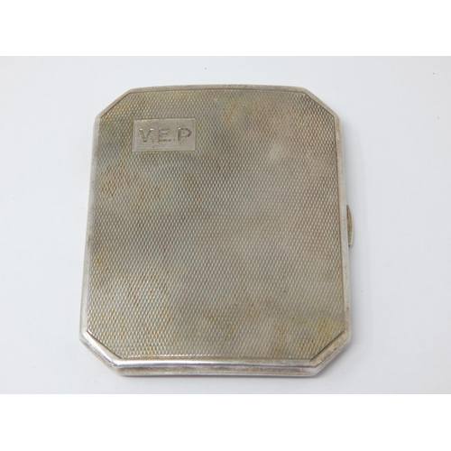 333 - Silver Cigarette Case Hallmarked Birmingham 1936 by BBS Ltd: Measures 8.5cm x 7.0cm: Weight 96g