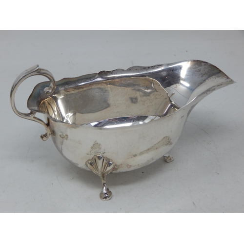 341 - Silver Sauce Boat Hallmarked Birmingham 1950 by Adie Brothers: Weight 86g