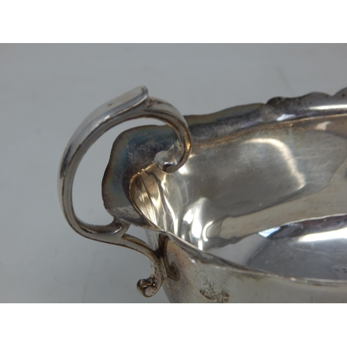 341 - Silver Sauce Boat Hallmarked Birmingham 1950 by Adie Brothers: Weight 86g