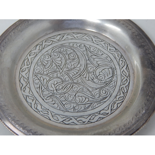 353 - Two Egyptian Silver Hallmarked Dishes: Largest Measuring 10.5cm diameter: Weight 70g