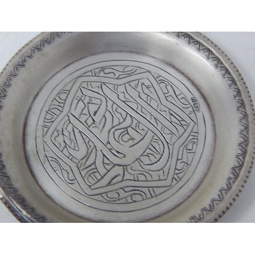 353 - Two Egyptian Silver Hallmarked Dishes: Largest Measuring 10.5cm diameter: Weight 70g