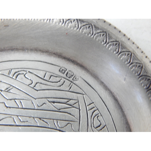 353 - Two Egyptian Silver Hallmarked Dishes: Largest Measuring 10.5cm diameter: Weight 70g