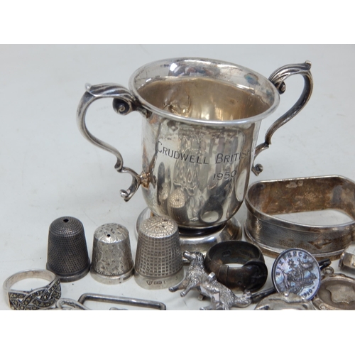 356 - Group of Hallmarked Silver, Pre-1920 Silver Coins etc: Weight 290g