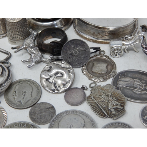 356 - Group of Hallmarked Silver, Pre-1920 Silver Coins etc: Weight 290g