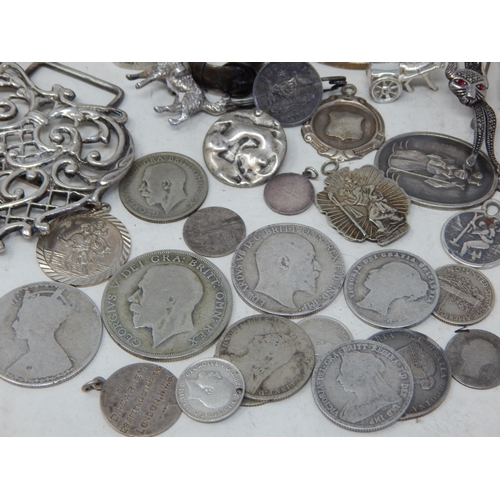 356 - Group of Hallmarked Silver, Pre-1920 Silver Coins etc: Weight 290g