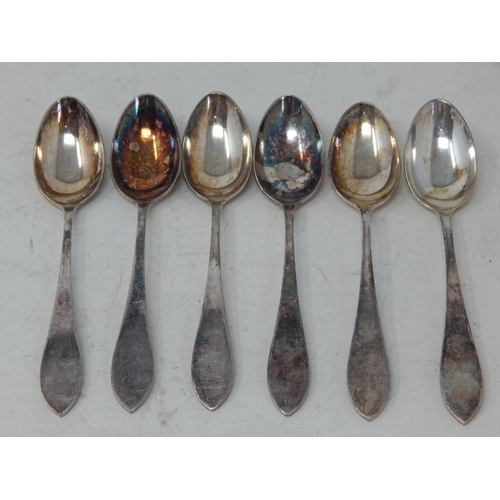 367 - Set of 6 Foreign Silver Spoons: Length 11cm: Weight 98g