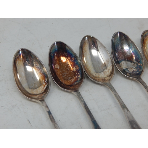 367 - Set of 6 Foreign Silver Spoons: Length 11cm: Weight 98g