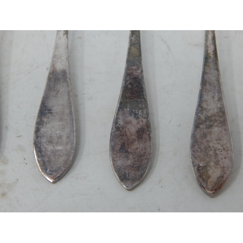 367 - Set of 6 Foreign Silver Spoons: Length 11cm: Weight 98g