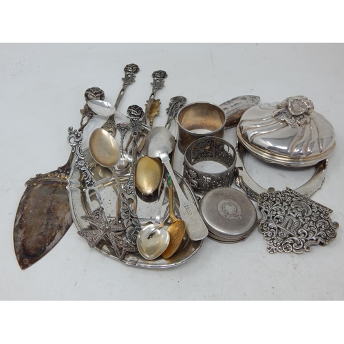 371 - Quantity of Foreign Silver to Include Spoons, Forks, Napkin Rings, Scrap etc: Weight 540g