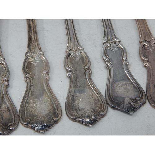 378 - 5 x Victorian Silver Matched Dinner Forks: Hallmarked London 1849/65: Length 21cm: Weight 506g