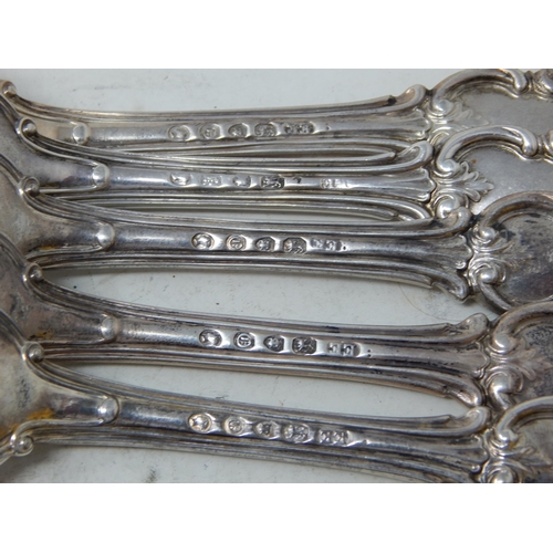 378 - 5 x Victorian Silver Matched Dinner Forks: Hallmarked London 1849/65: Length 21cm: Weight 506g