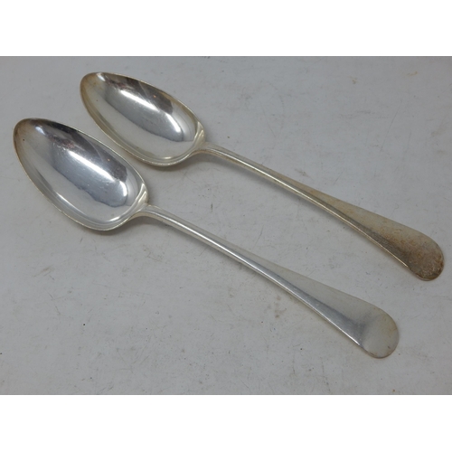 379 - Pair of Edwardian Silver Serving Spoons: Hallmarked Sheffield 1901 by James Deakin & Sons: Length 21... 