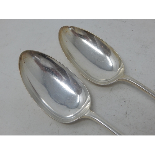 379 - Pair of Edwardian Silver Serving Spoons: Hallmarked Sheffield 1901 by James Deakin & Sons: Length 21... 