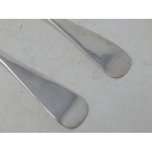 381 - Pair of Silver Serving Spoons: Hallmarked Sheffield 1930/31 by John Rose: Length 21.5cm: Weight 142g