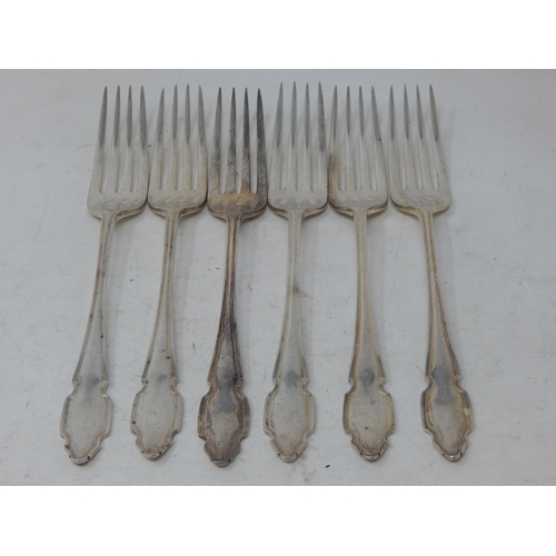 386 - 6 x Silver Dinner Forks Hallmarked Sheffield 1931/4 by Cooper Brothers: Length 20cm: Weight 400g