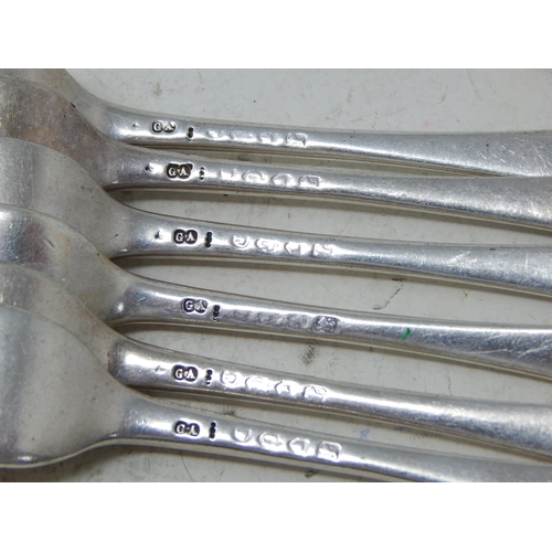 388 - 6 x Victorian Silver Dessert Forks Hallmarked London 1882 by George Adams: Length 16.5cm: Weight 260... 