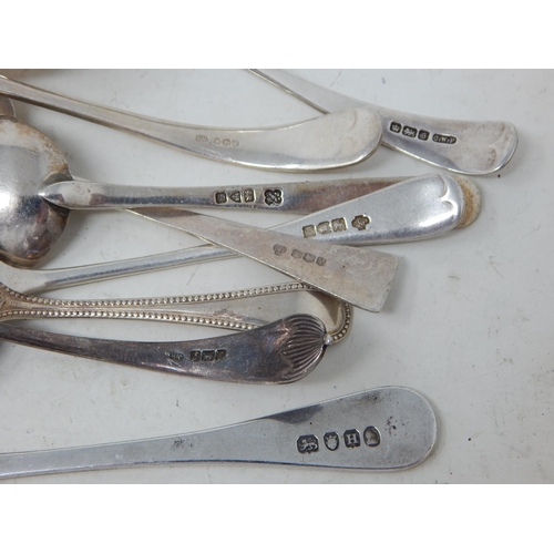 394 - Quantity of Hallmarked Silver to Include Sauce Ladles, Sifter Spoon, Caddy Spoon etc: Various Dates ... 