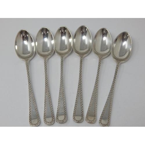 243 - Set of 6 Edwardian Silver Coffee Spoons Hallmarked Sheffield 1908 by John Round: Weight 90g