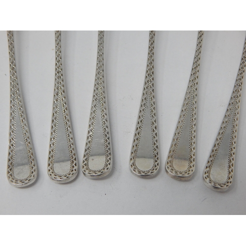 243 - Set of 6 Edwardian Silver Coffee Spoons Hallmarked Sheffield 1908 by John Round: Weight 90g