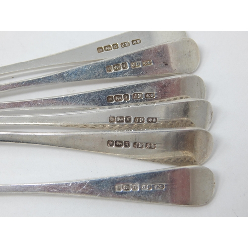 243 - Set of 6 Edwardian Silver Coffee Spoons Hallmarked Sheffield 1908 by John Round: Weight 90g