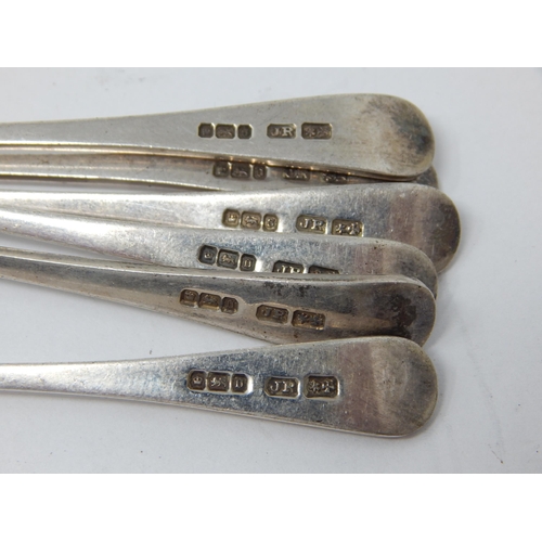 244 - Set of 6 Edwardian Silver Coffee Spoons Hallmarked Sheffield 1908 by John Round: Weight 78g