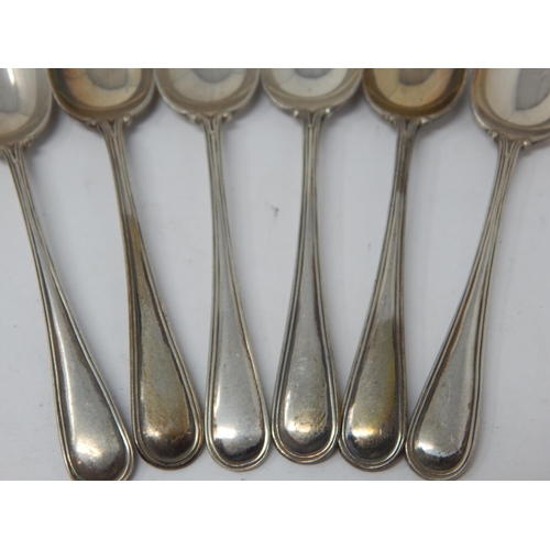 246 - Set of 6 Silver Coffee Spoons Hallmarked Sheffield 1924 by Thomas Bradbury: Weight 72g