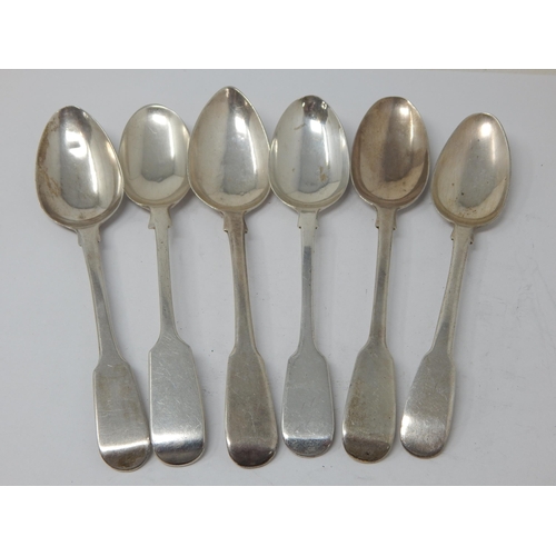 248 - Set of 6 Georgian & Later Silver Tea Spoons: Various Dates & Makers: Weight 110g