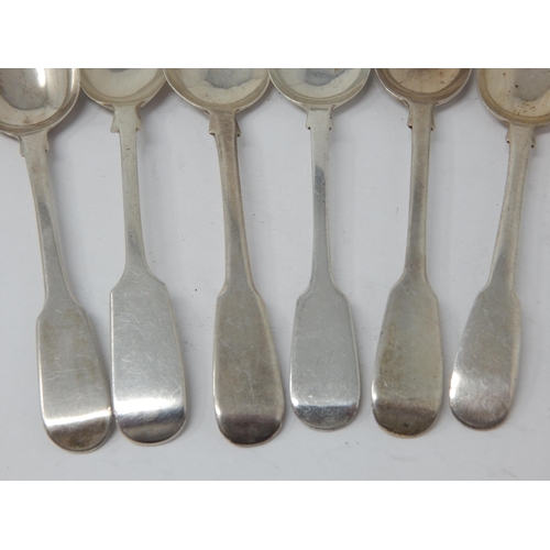 248 - Set of 6 Georgian & Later Silver Tea Spoons: Various Dates & Makers: Weight 110g